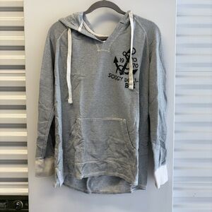 Artforms Soggy Dollar Striped Gray Pullover Hoodie Size L